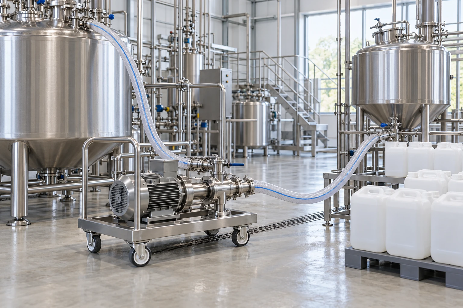Illustration of a production liquid transfer station