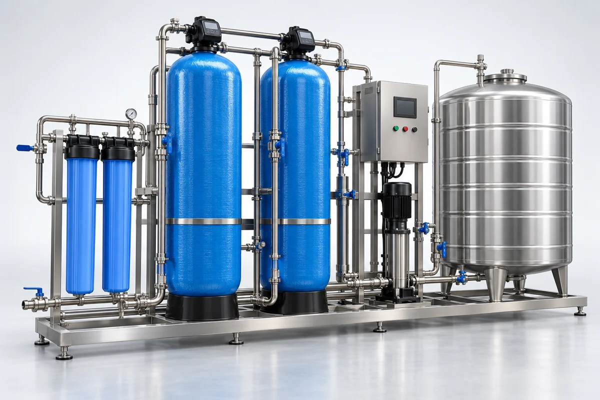 Illustration of a demineralized water plant